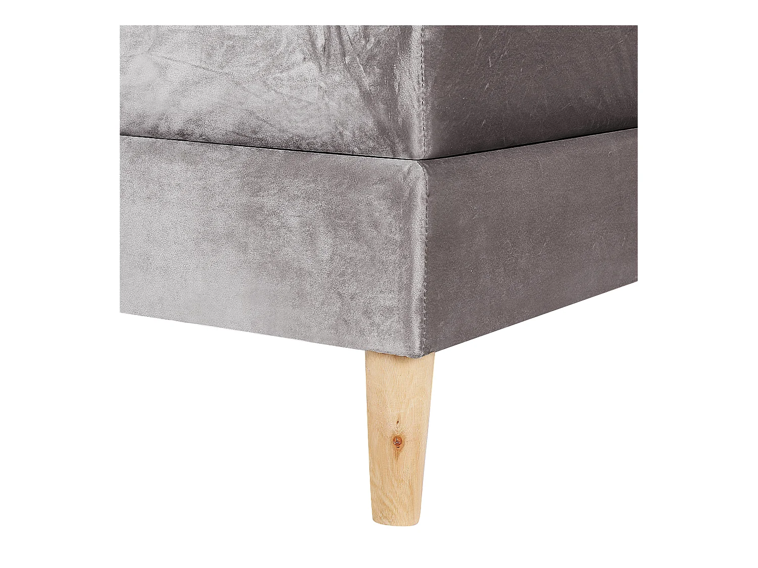 Boxspring Fluweel MARQUISE 160 x 200 cm Grijs