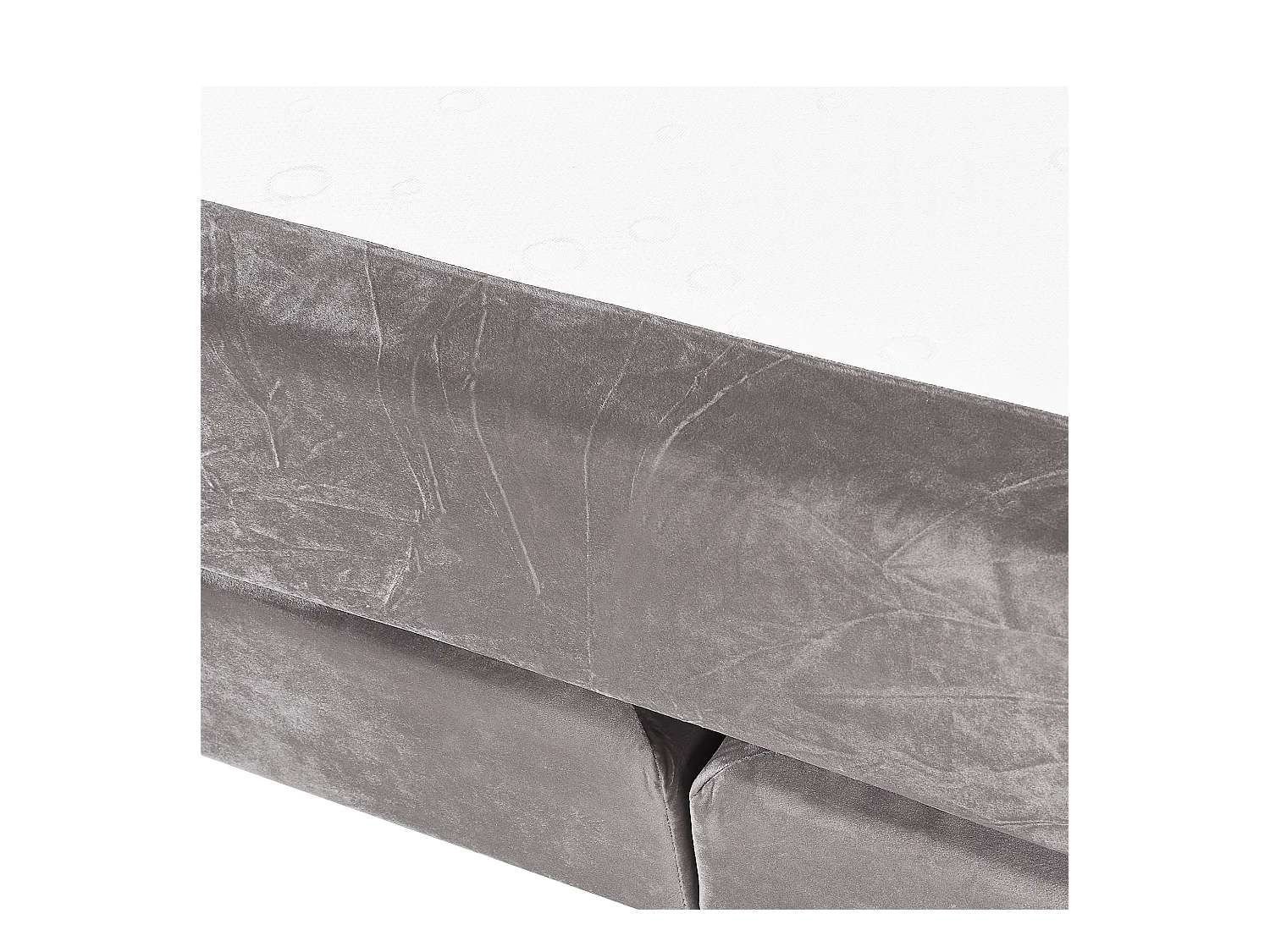 Lit Boxspring Velours MARQUISE 160 x 200 cm Gris