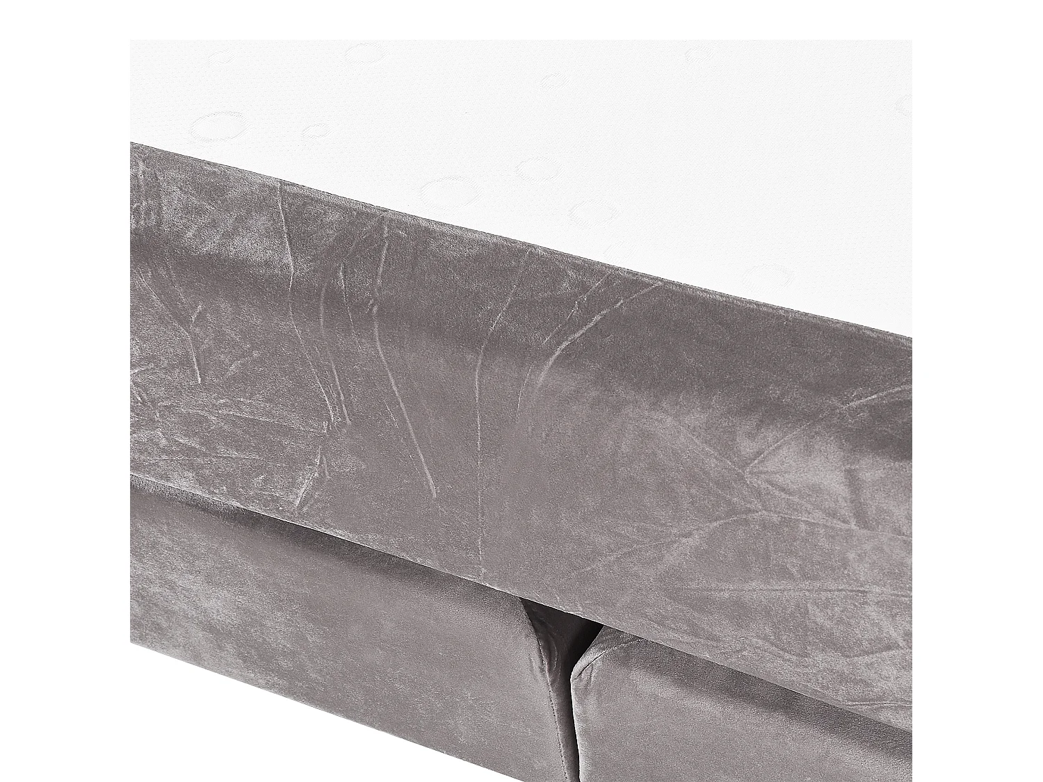 Lit Boxspring Velours MARQUISE 160 x 200 cm Gris