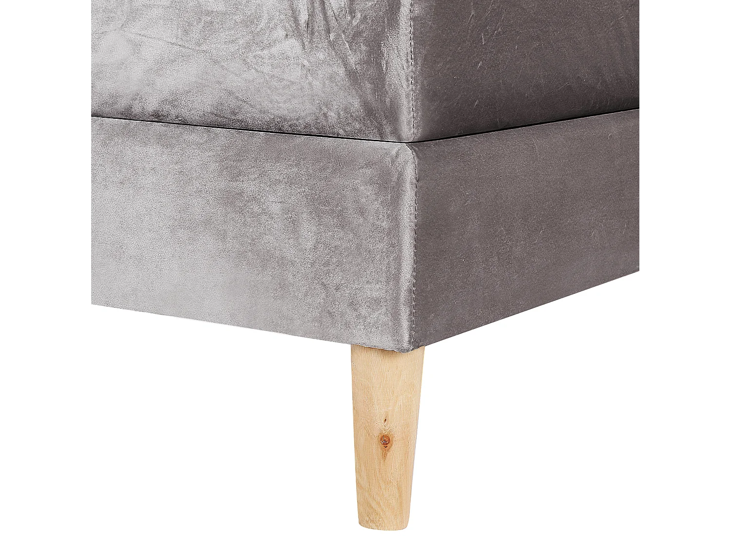 Letto Continentale Velluto MARQUISE 160 x 200 cm Grigio