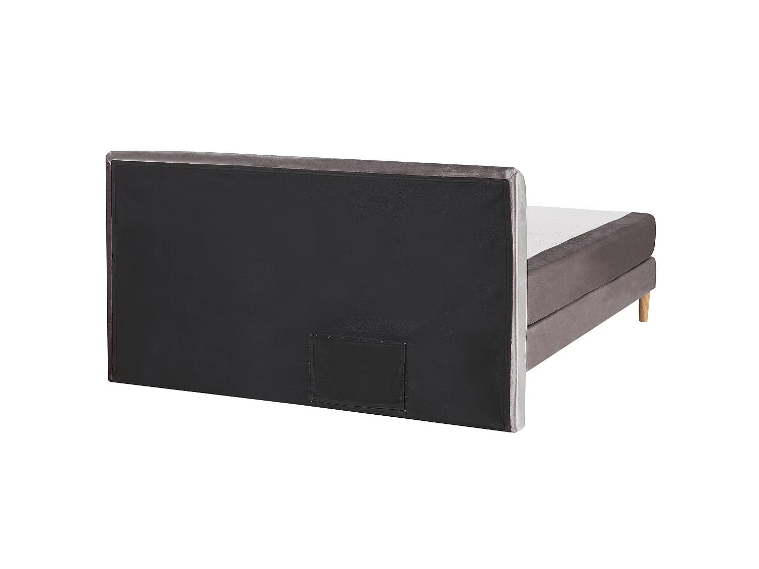 Lit Boxspring Velours MARQUISE 160 x 200 cm Gris