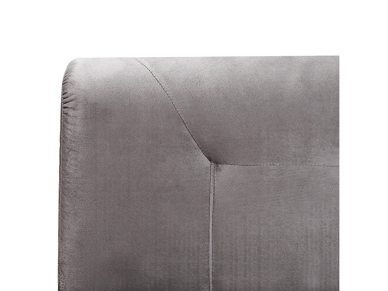 Lit Boxspring Velours MARQUISE 160 x 200 cm Gris
