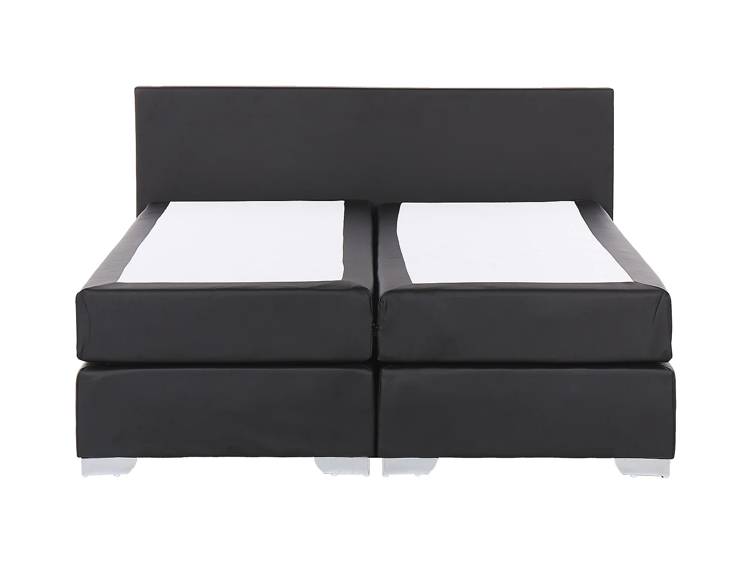 Cama continental Piel sintética PRESIDENT 180 x 200 cm Negro