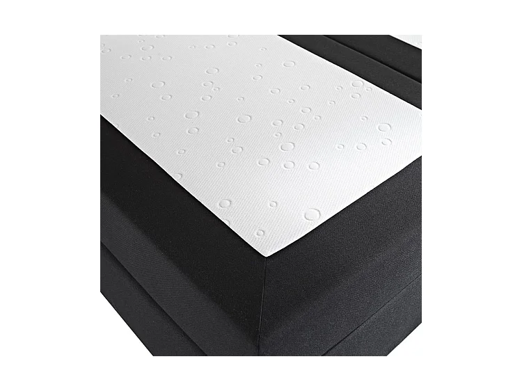 Cama continental Piel sintética PRESIDENT 180 x 200 cm Negro