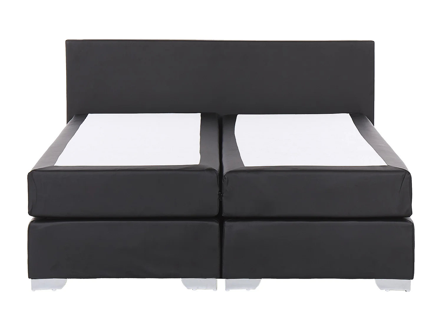 Lit Boxspring Cuir PU PRESIDENT 180 x 200 cm Noir