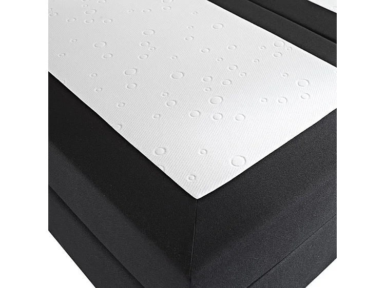 Boxspring Kunstleer PRESIDENT 180 x 200 cm Zwart