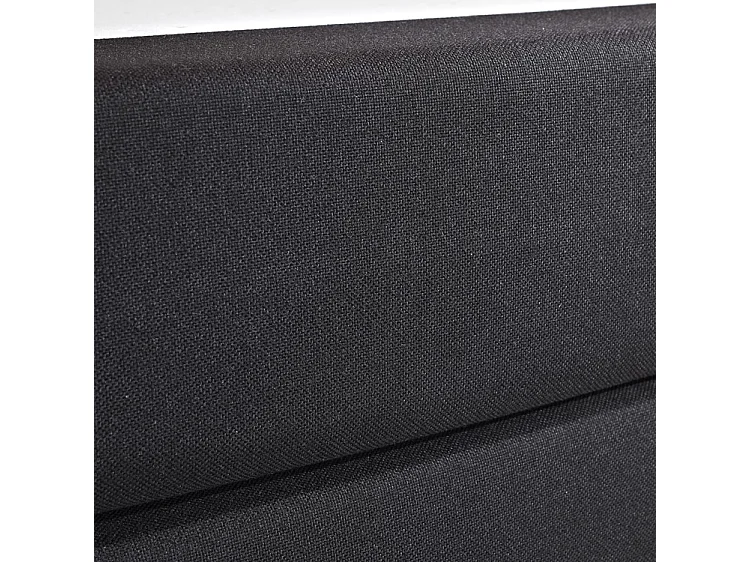 Divan Bed Faux Leather PRESIDENT 180 x 200 cm (EU Super King) Black