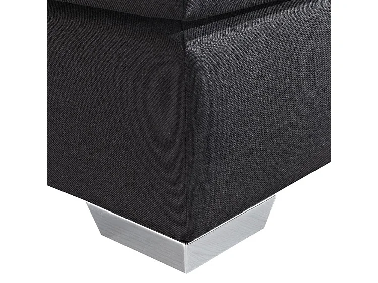 Divan Bed Faux Leather PRESIDENT 180 x 200 cm (EU Super King) Black