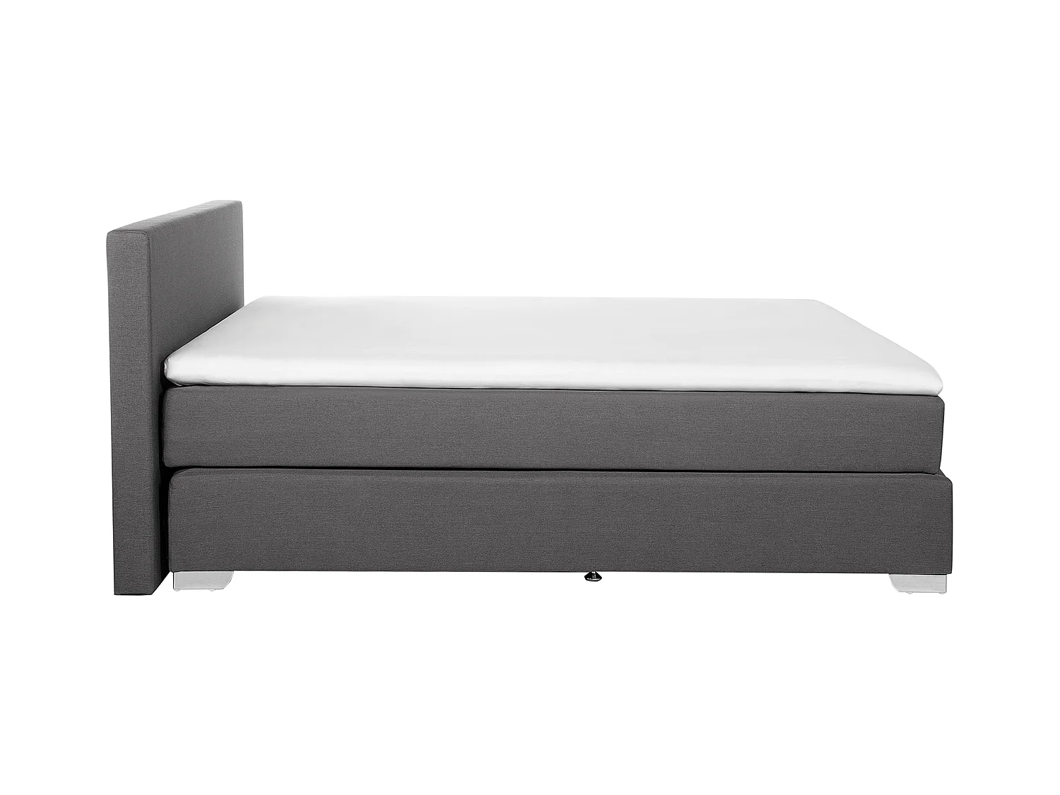 Lit Boxspring Tissu PRESIDENT 180 x 200 cm Gris foncé