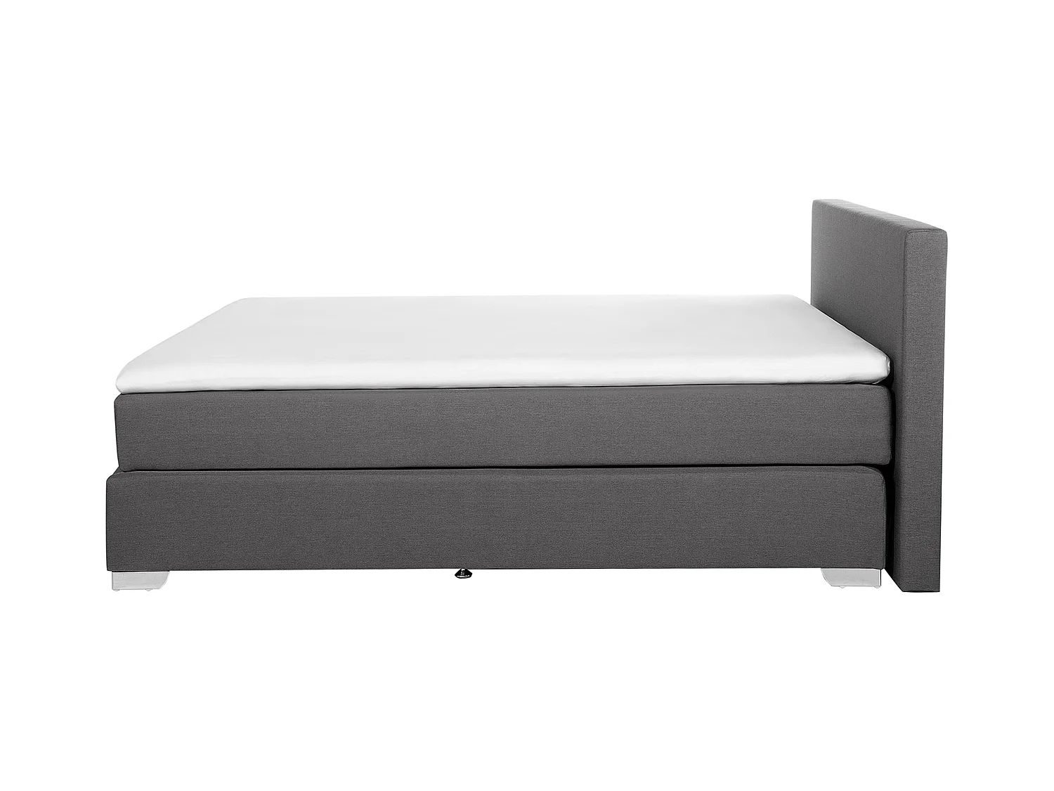 Lit Boxspring Tissu PRESIDENT 180 x 200 cm Gris foncé