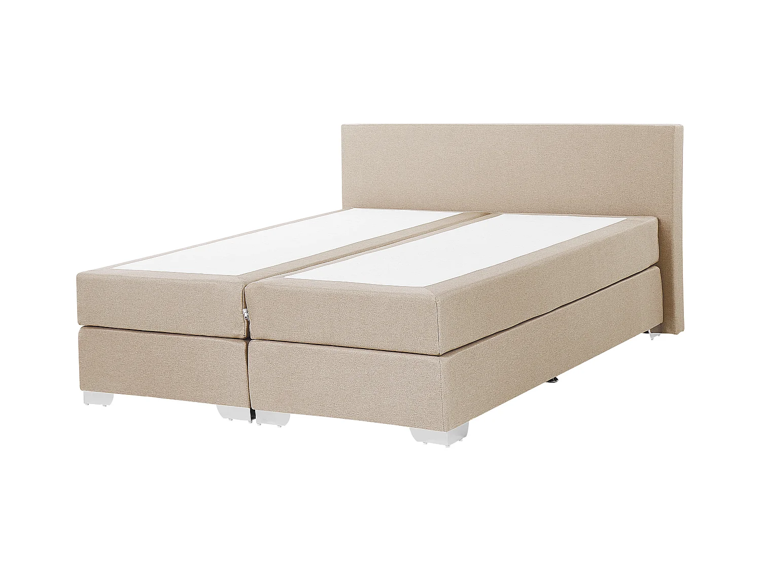 Lit Boxspring Tissu PRESIDENT 160 x 200 cm Beige