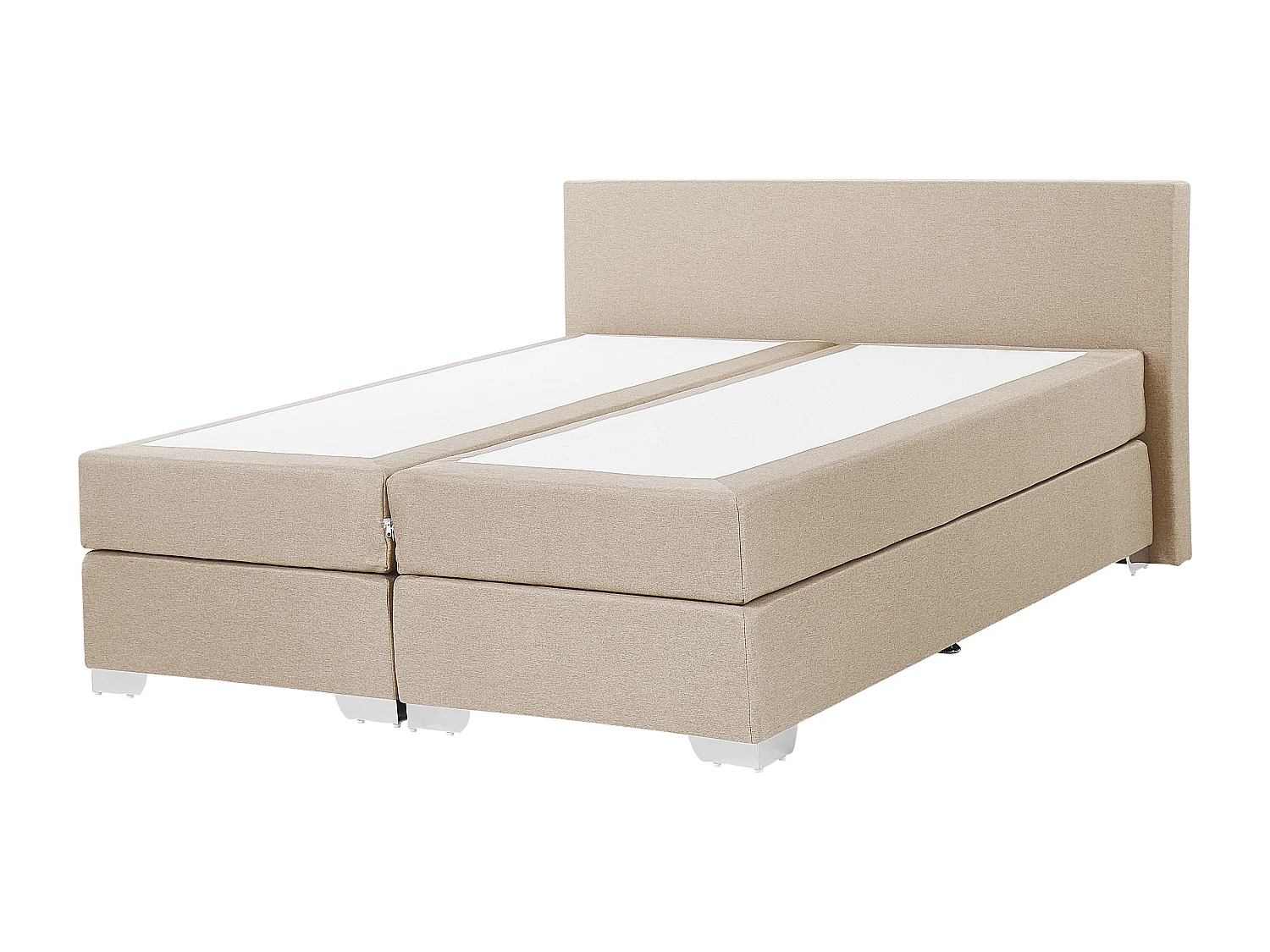 Cama continental Tecido PRESIDENT 160 x 200 cm Creme