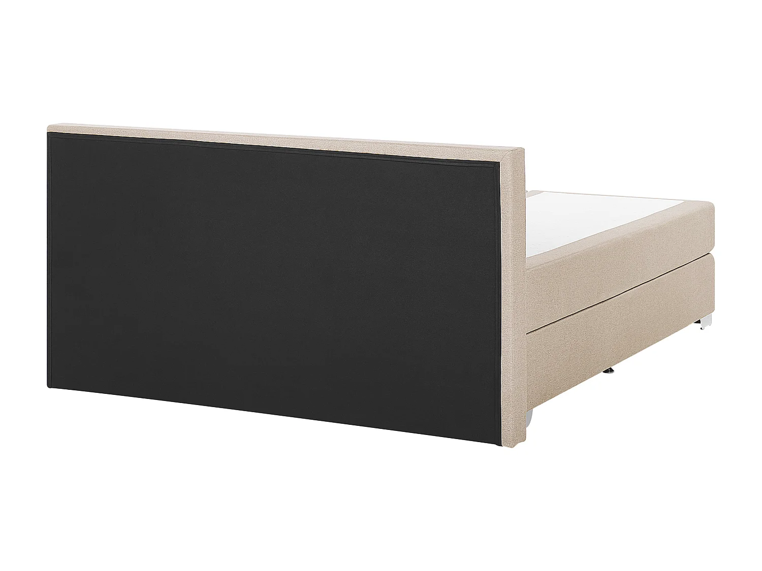 Cama continental Tecido PRESIDENT 160 x 200 cm Creme
