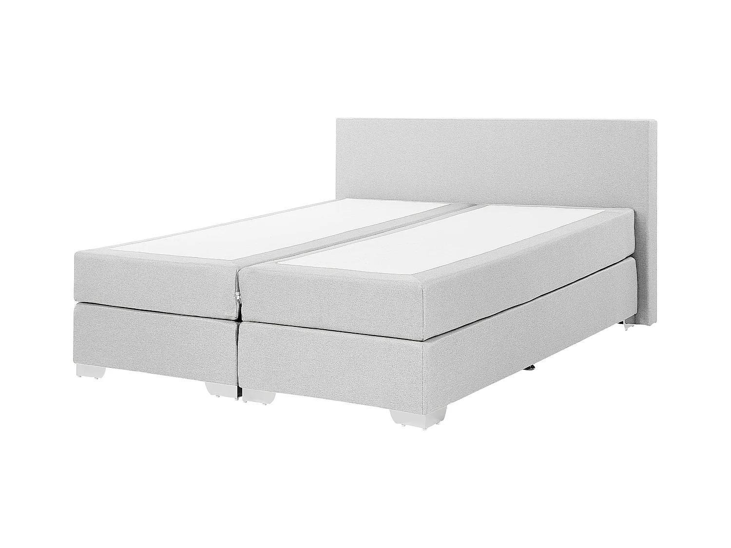 Boxspring Stof PRESIDENT 160 x 200 cm Lichtgrijs