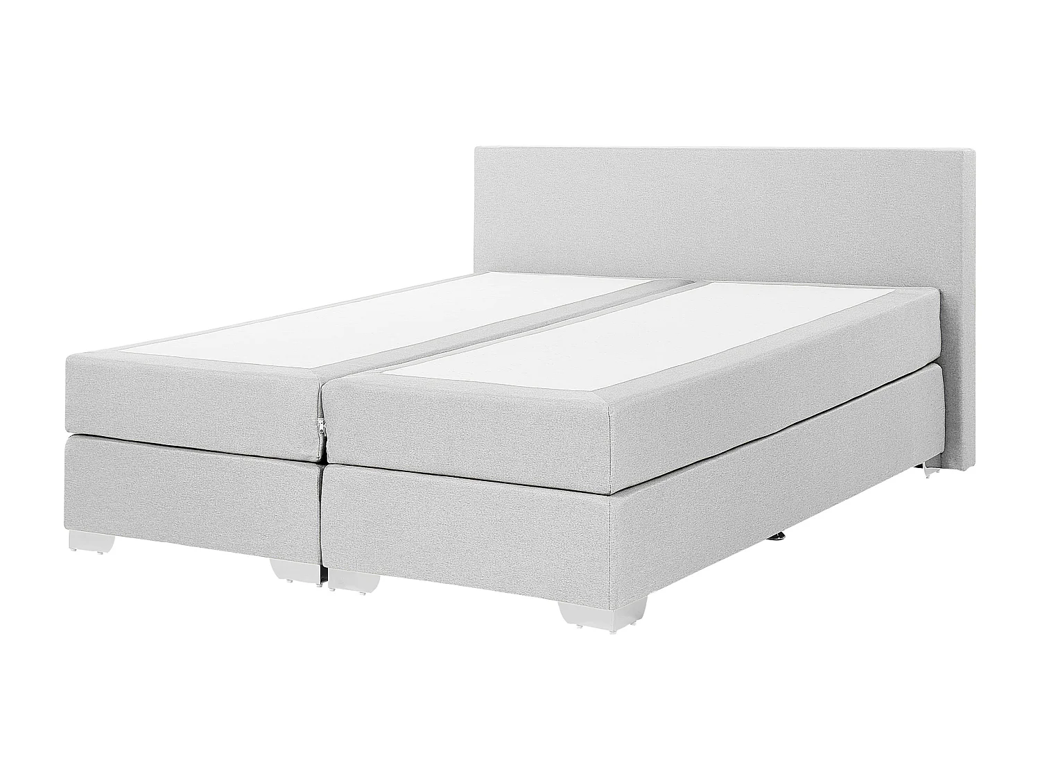 Boxspring Stof PRESIDENT 160 x 200 cm Lichtgrijs