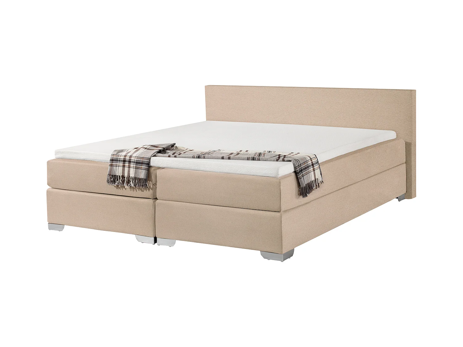 Lit Boxspring Tissu PRESIDENT 180 x 200 cm Beige