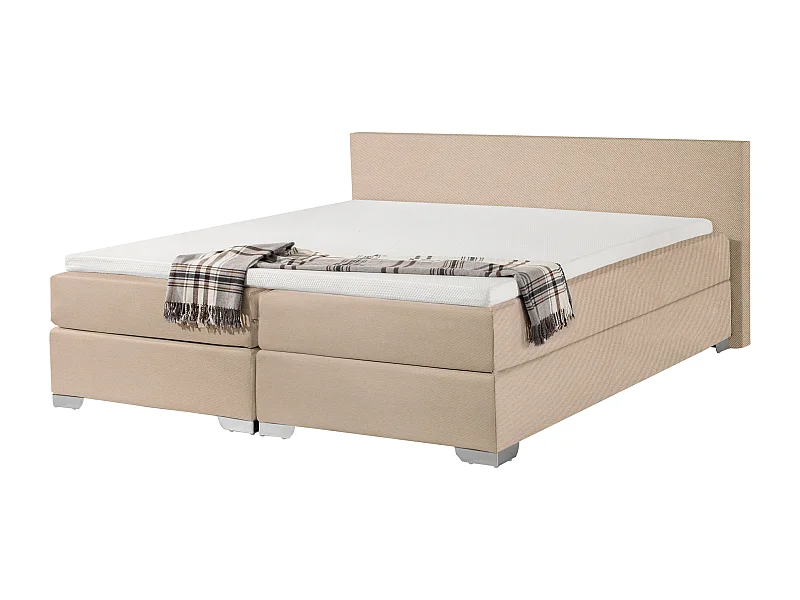 Lit Boxspring Tissu PRESIDENT 180 x 200 cm Beige