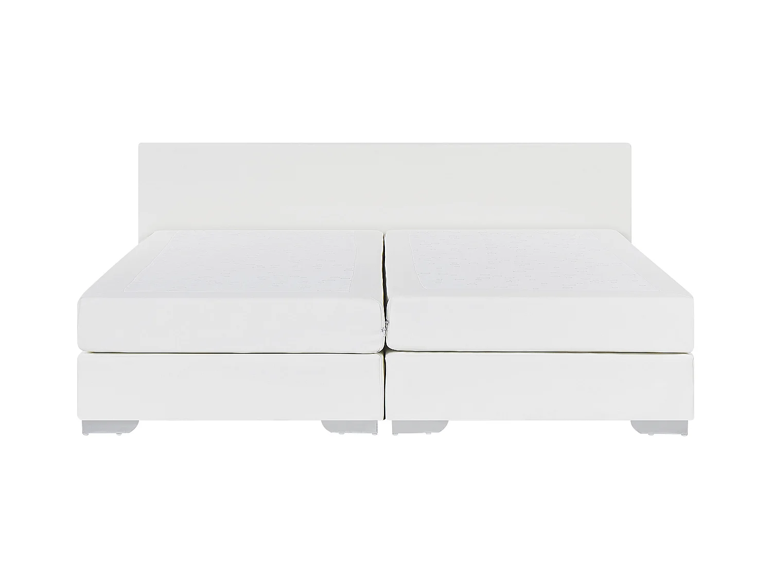 Cama continental Piel sintética PRESIDENT 160 x 200 cm Blanco