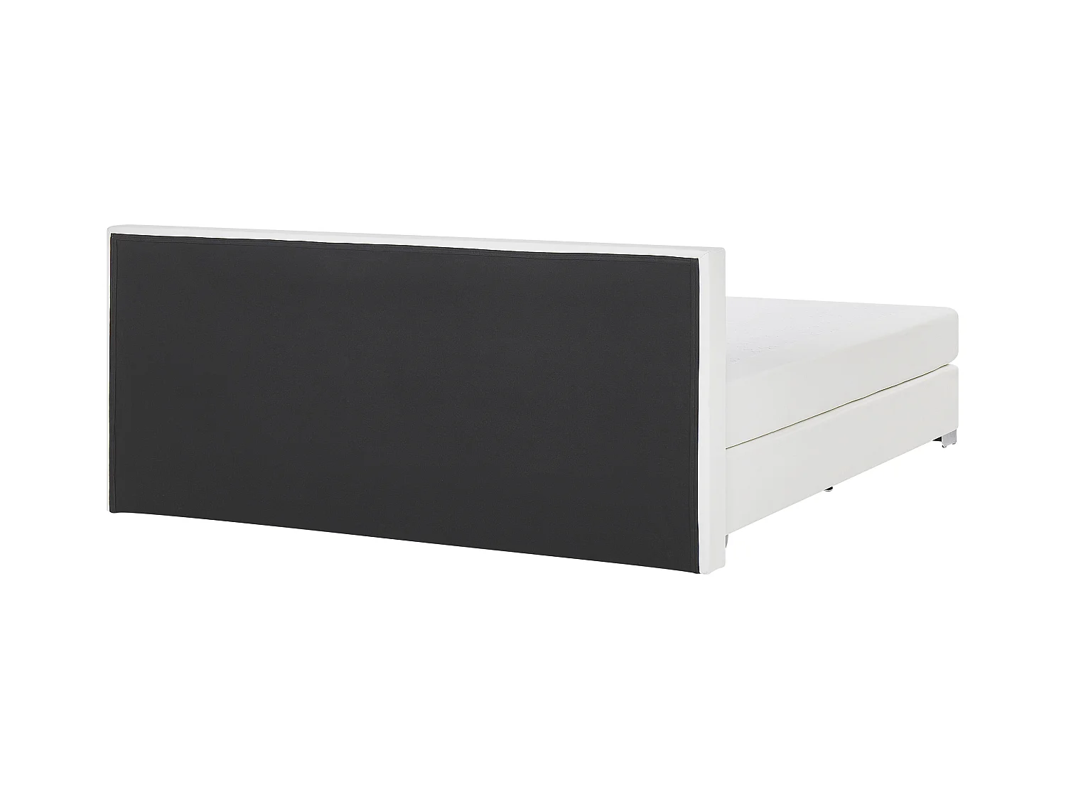 Cama continental Piel sintética PRESIDENT 160 x 200 cm Blanco