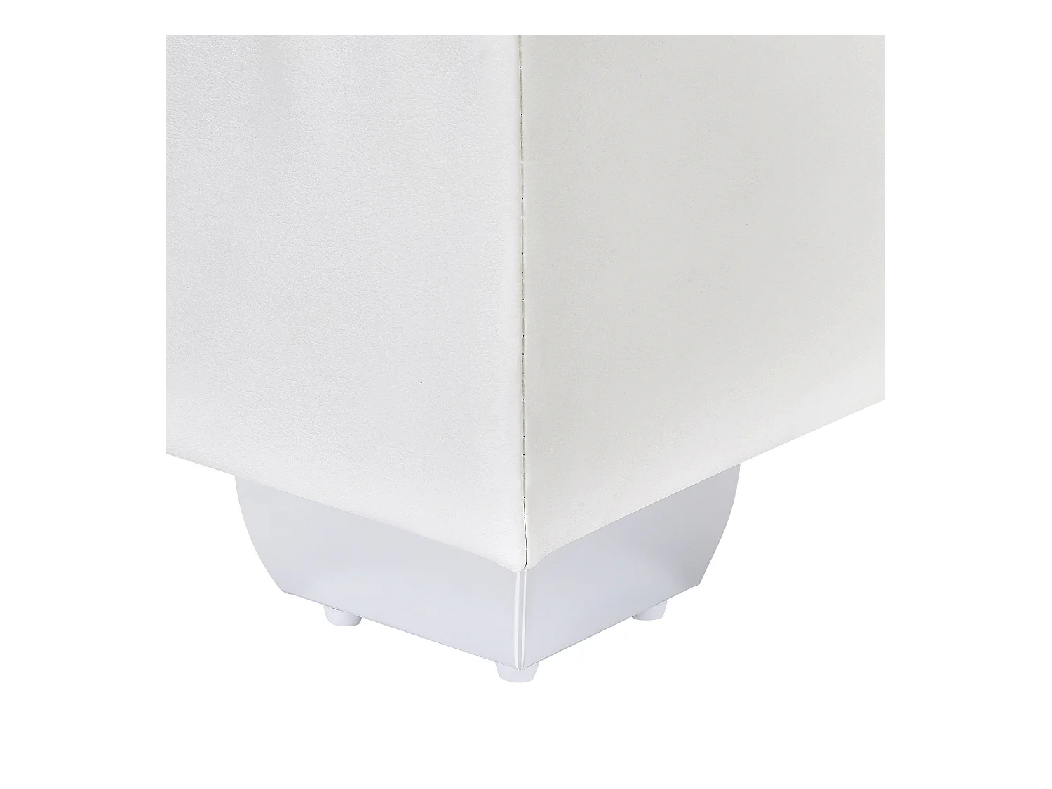 Cama continental Piel sintética PRESIDENT 160 x 200 cm Blanco