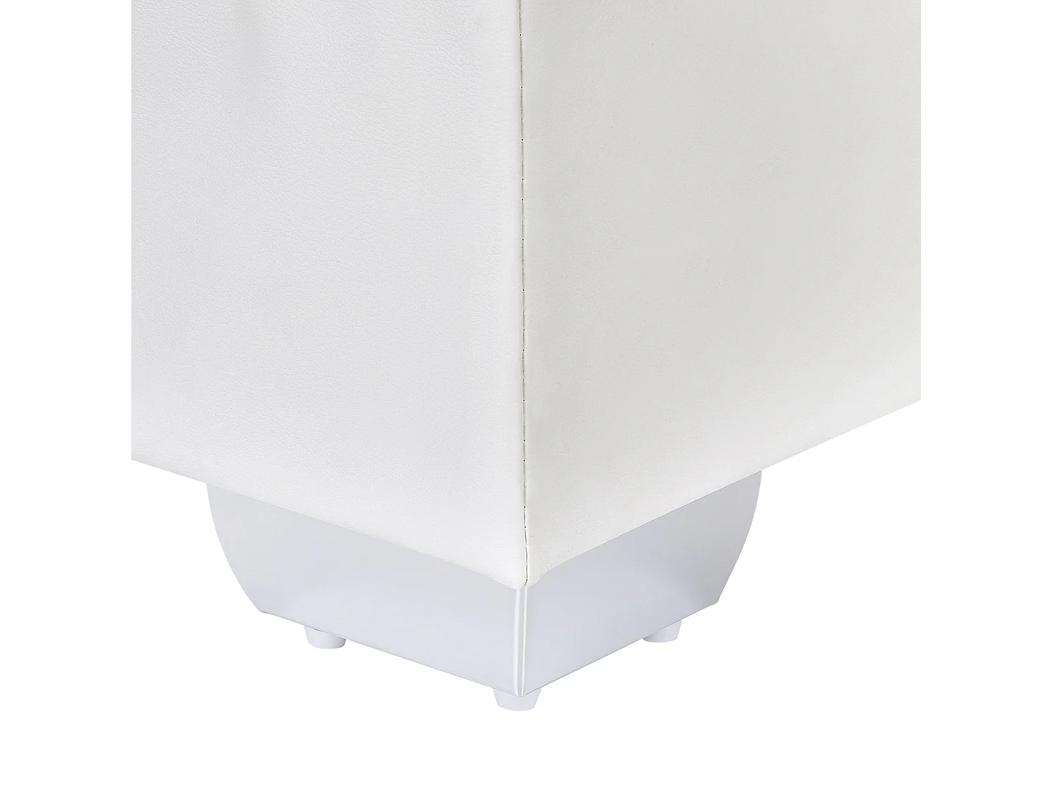 Boxspringbett Kunstleder in Weiß 160 x 200 cm modernes Polsterbett Hotelbett