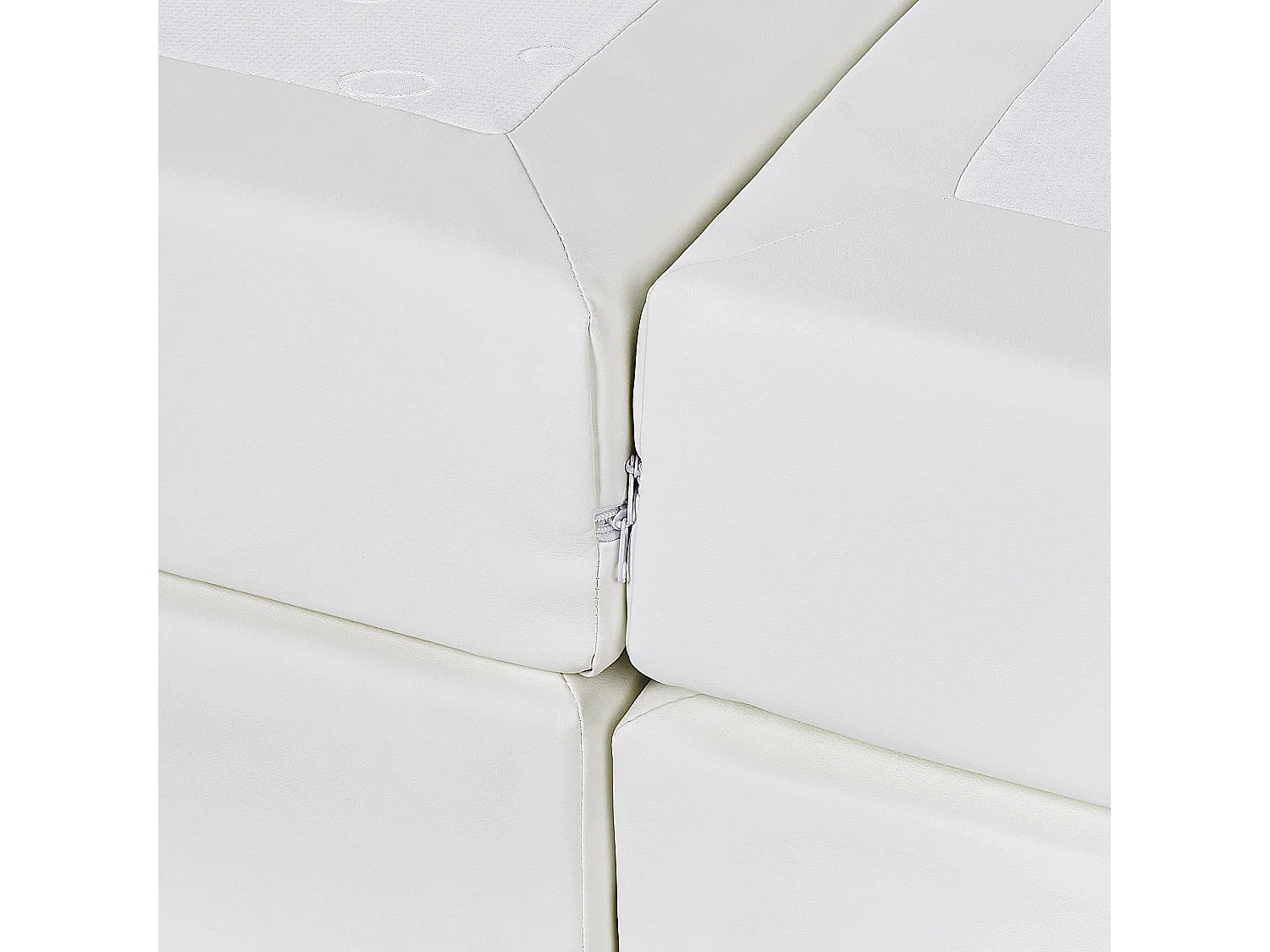 Boxspring Kunstleer PRESIDENT 160 x 200 cm Wit