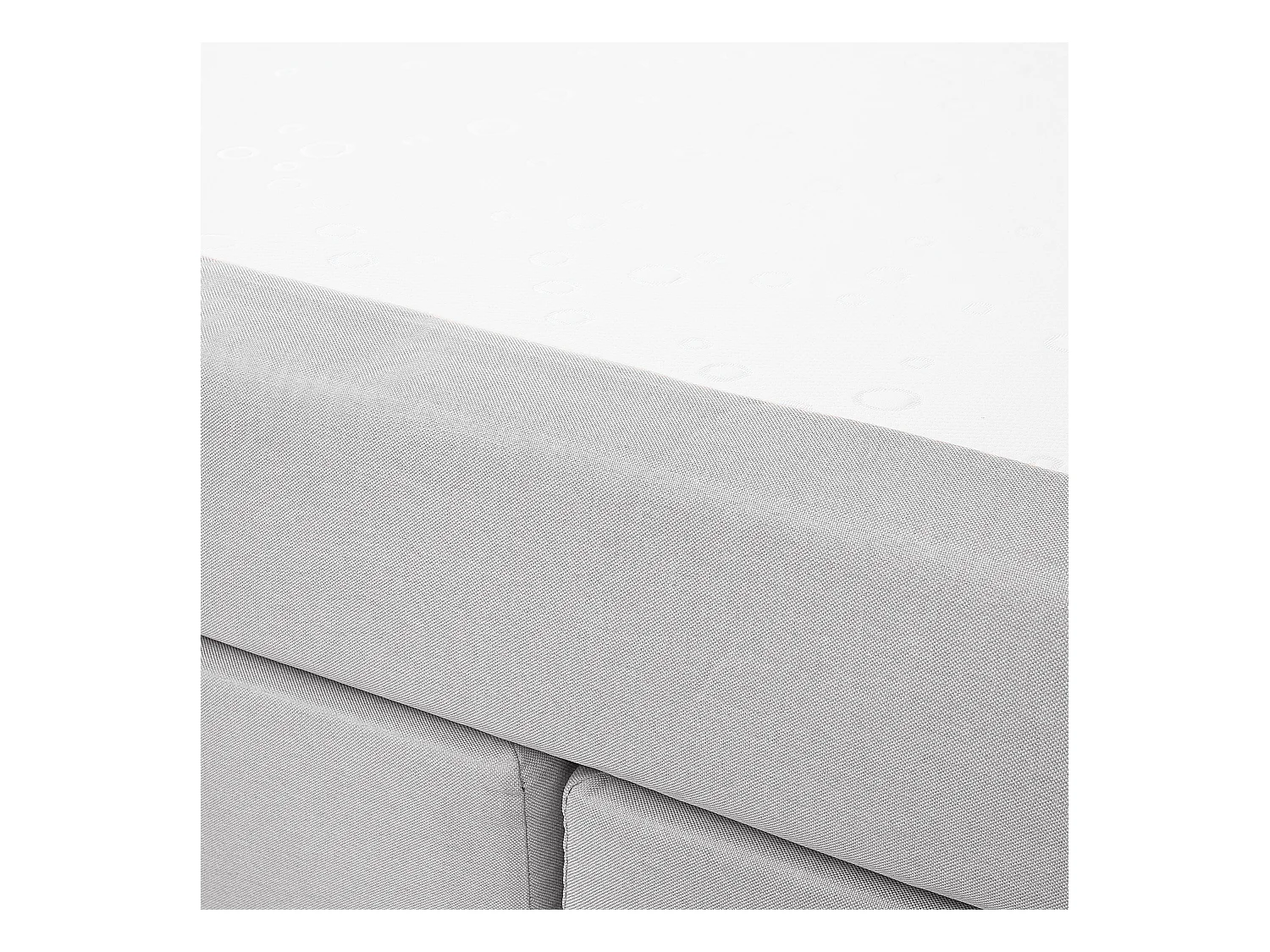 Lit Boxspring Tissu ADMIRAL 180 x 200 cm Gris clair