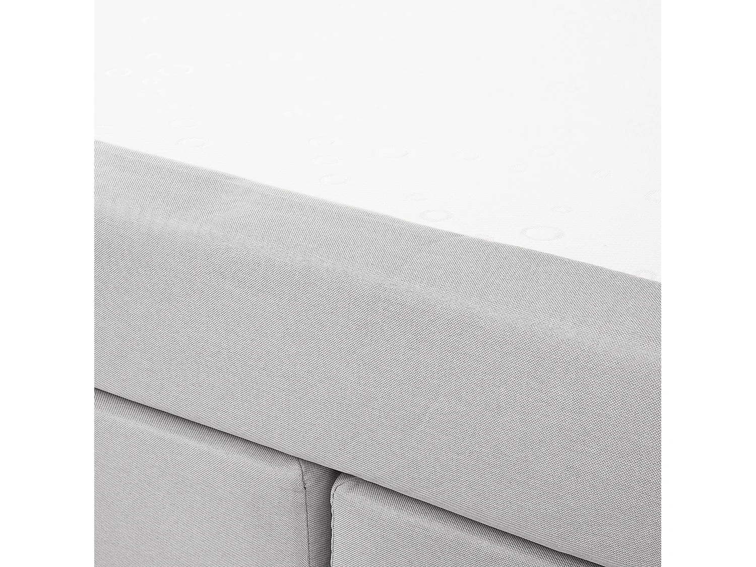 Cama continental Tecido ADMIRAL 180 x 200 cm Cinzento claro