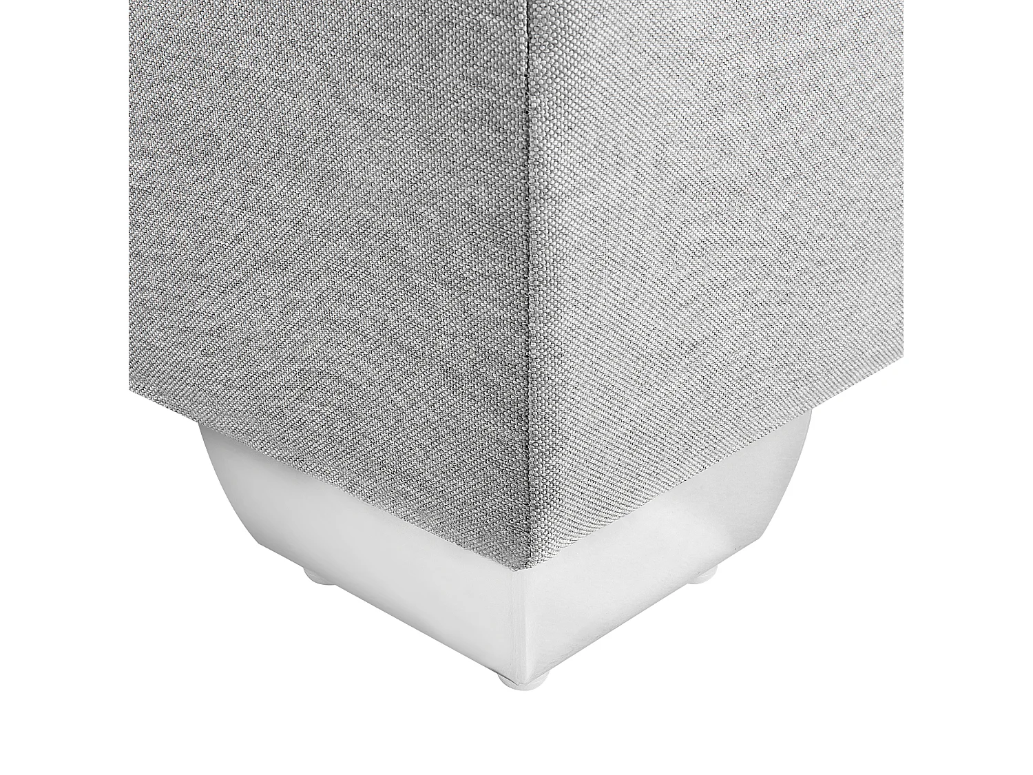 Cama continental Tecido ADMIRAL 180 x 200 cm Cinzento claro