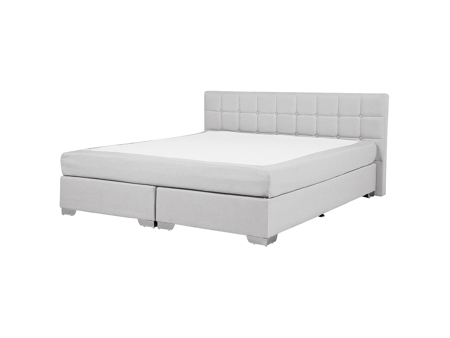 Boxspring Stof ADMIRAL 180 x 200 cm Lichtgrijs