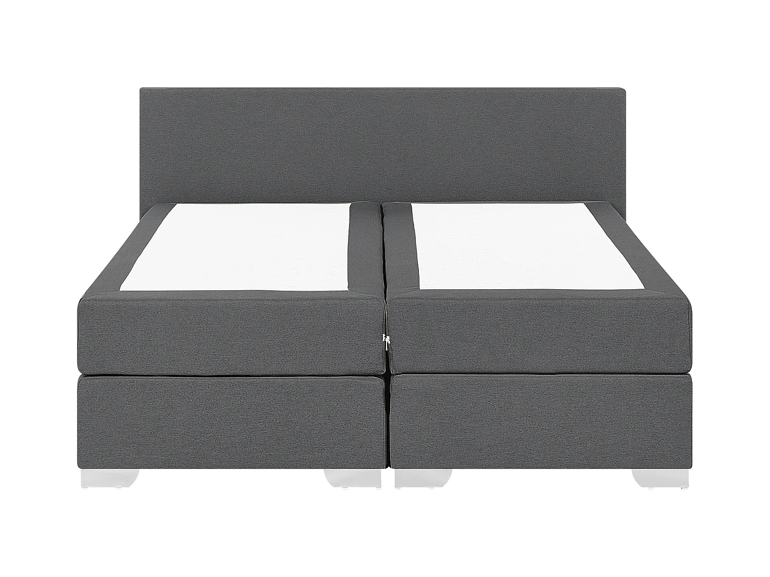 Lit Boxspring Tissu PRESIDENT 160 x 200 cm Gris foncé