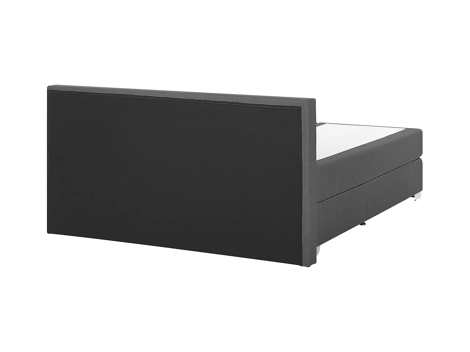 Lit Boxspring Tissu PRESIDENT 160 x 200 cm Gris foncé