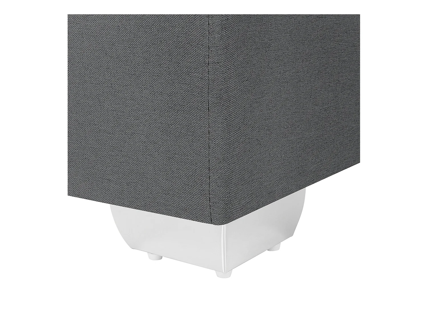 Lit Boxspring Tissu PRESIDENT 160 x 200 cm Gris foncé