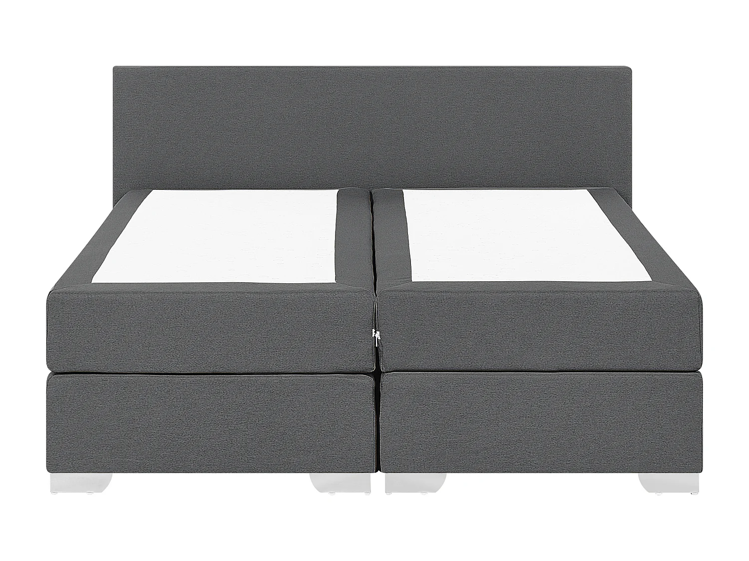 Lit Boxspring Tissu PRESIDENT 160 x 200 cm Gris foncé