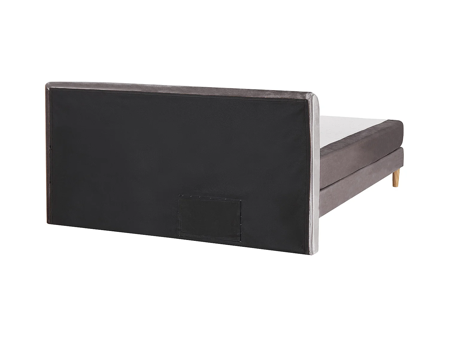 Modernes Boxspringbett Grau mit hohem Kopfteil und Matratze 180 x 200 cm Marquise