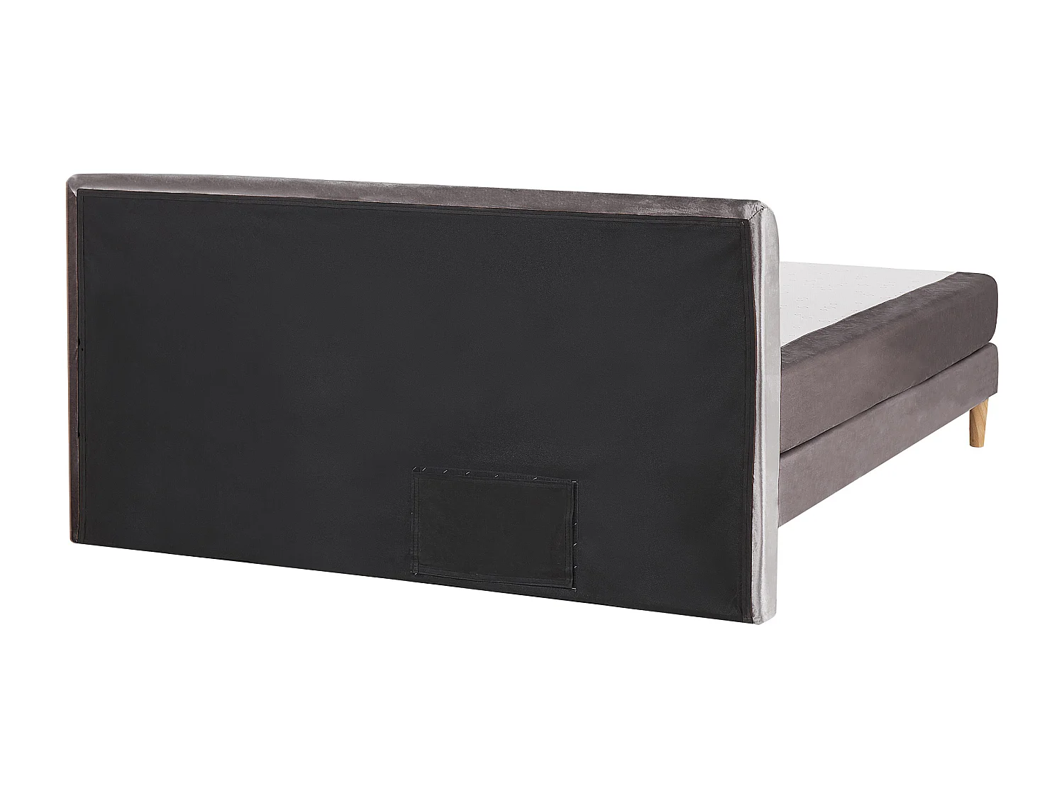 Lit Boxspring Velours MARQUISE 180 x 200 cm Gris