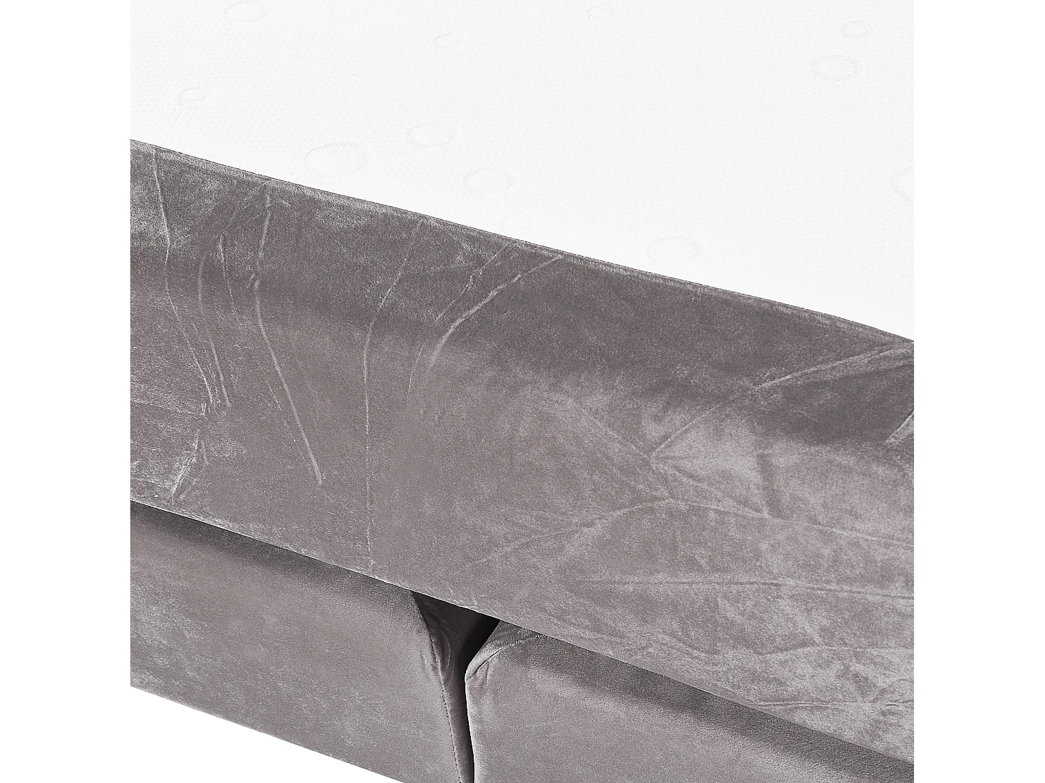 Lit Boxspring Velours MARQUISE 180 x 200 cm Gris
