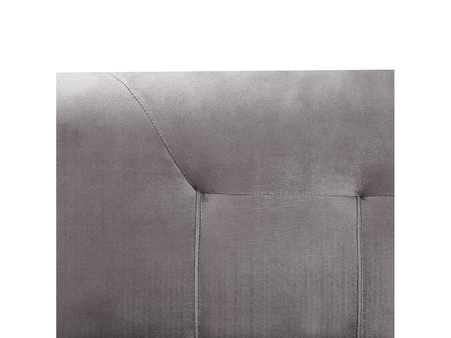 Lit Boxspring Velours MARQUISE 180 x 200 cm Gris