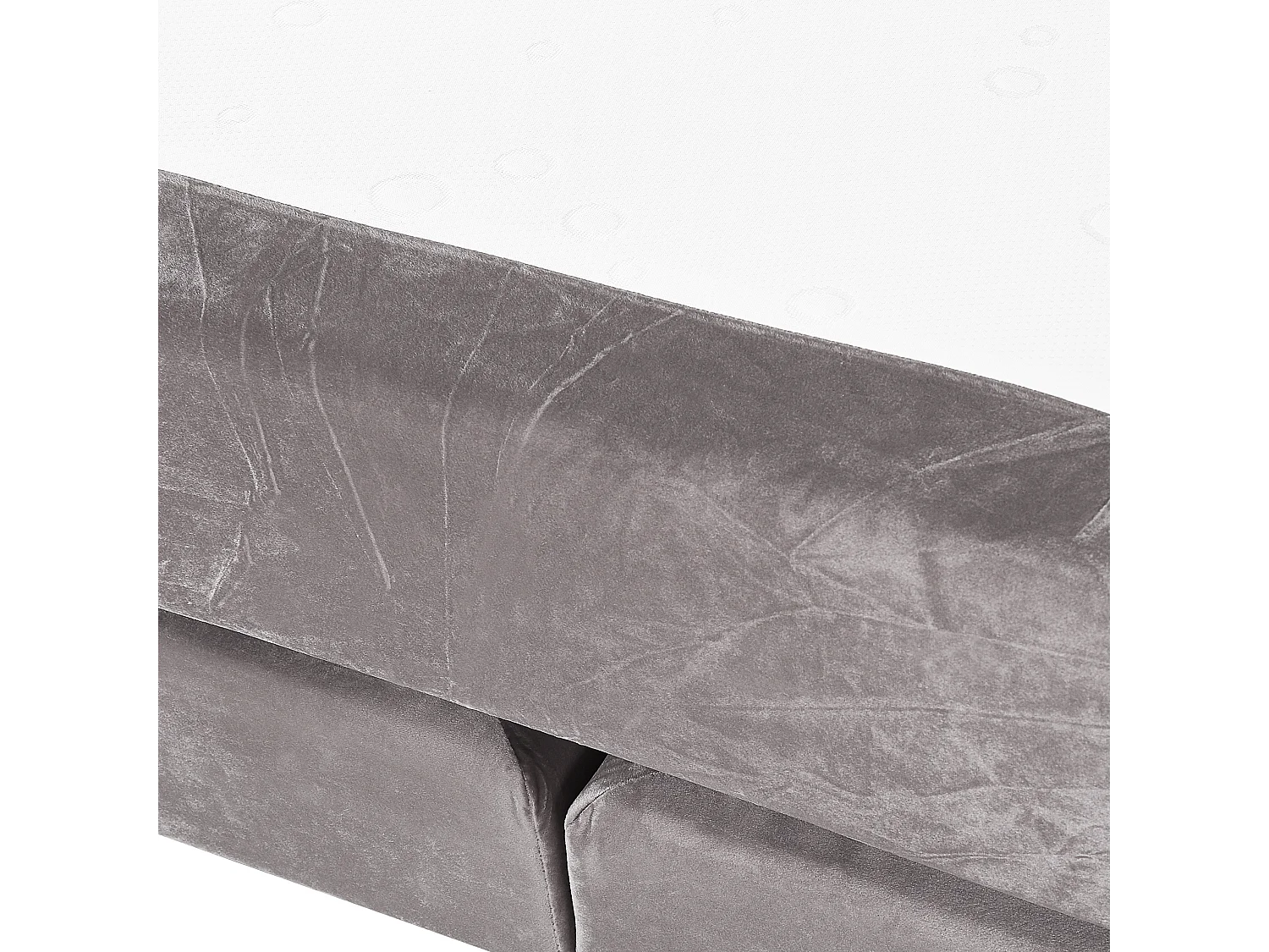 Lit Boxspring Velours MARQUISE 180 x 200 cm Gris