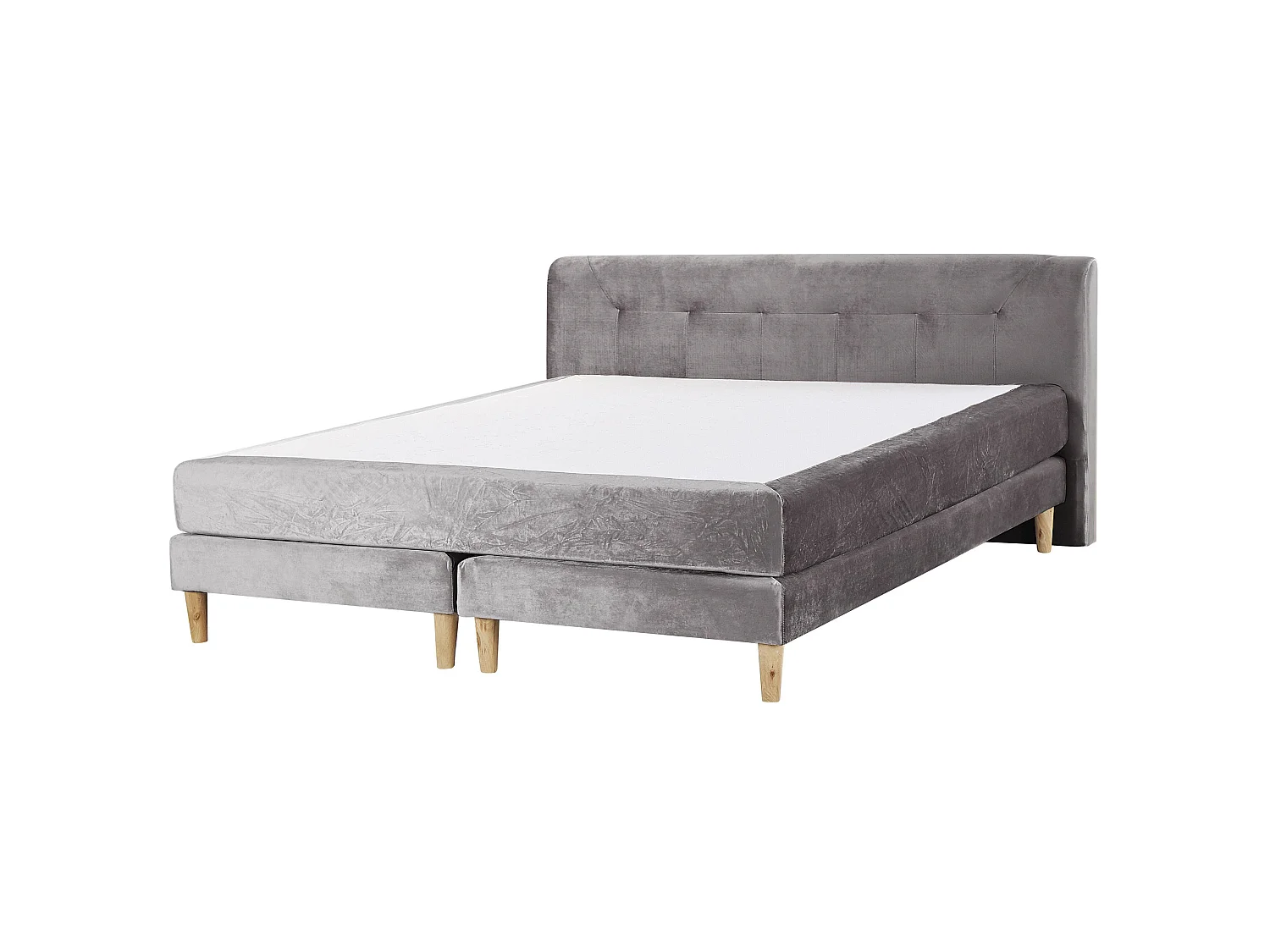 Boxspring Fluweel MARQUISE 180 x 200 cm Grijs