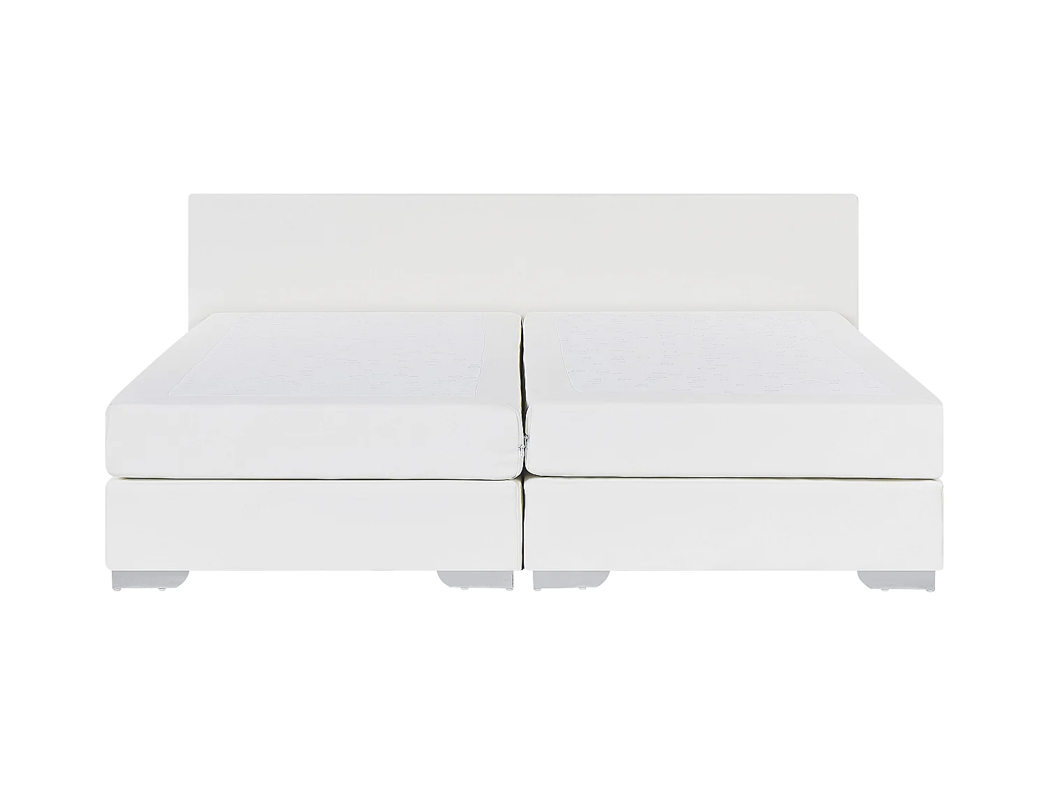 Lit Boxspring Cuir PU PRESIDENT 180 x 200 cm Blanc