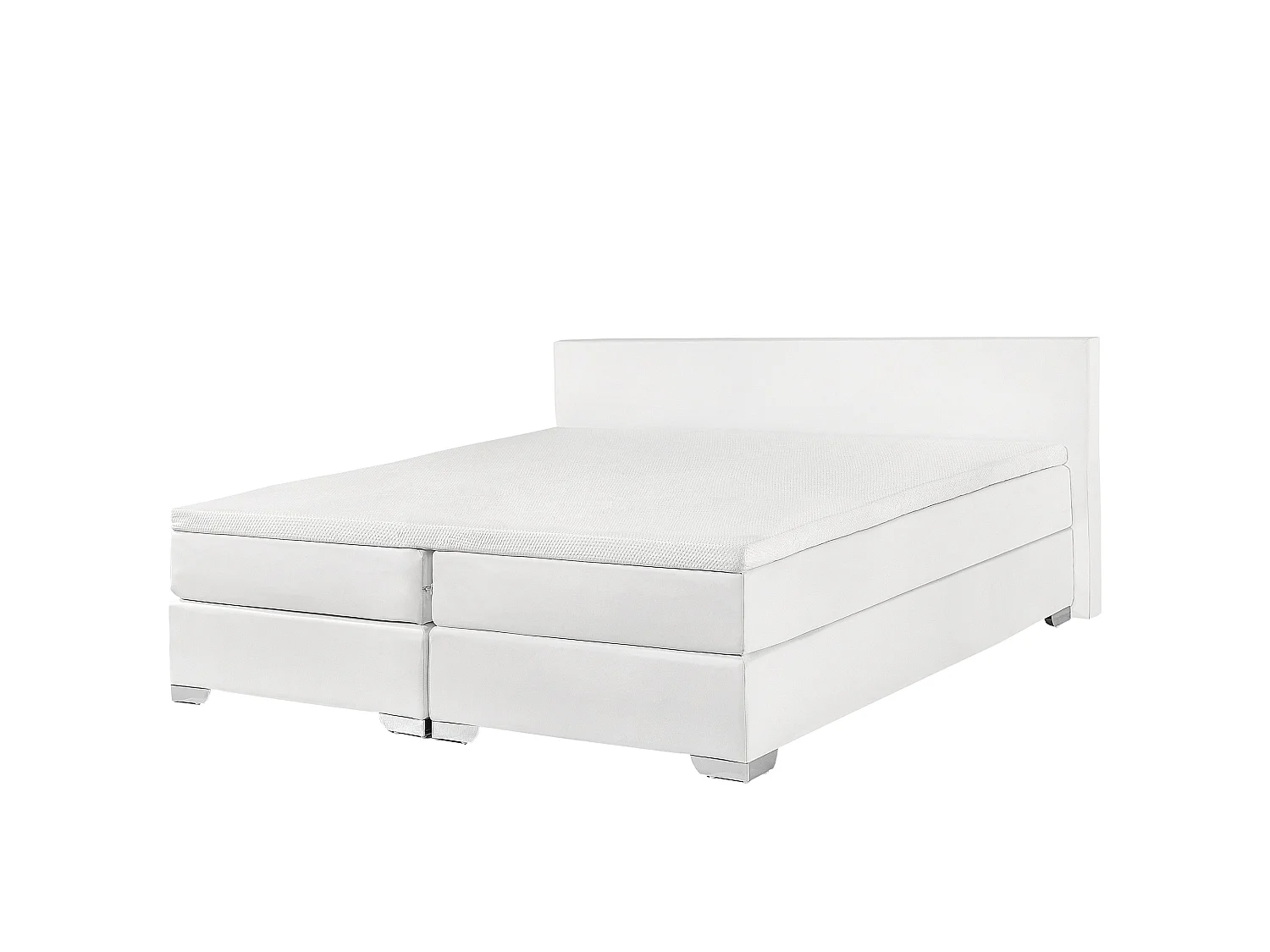 Cama continental Piel sintética PRESIDENT 180 x 200 cm Blanco