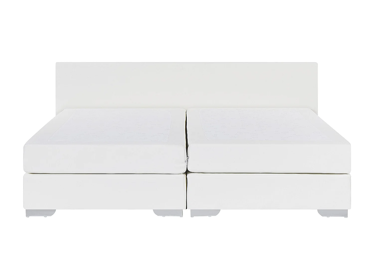 Cama continental Piel sintética PRESIDENT 180 x 200 cm Blanco