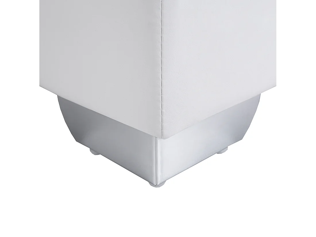 Cama continental Piel sintética PRESIDENT 180 x 200 cm Blanco