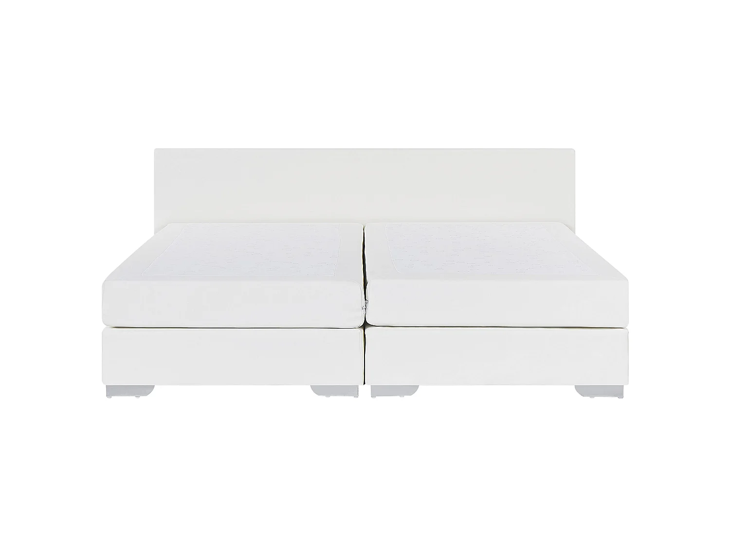 Boxspringbett Kunstleder PRESIDENT 180 x 200 cm Weiss