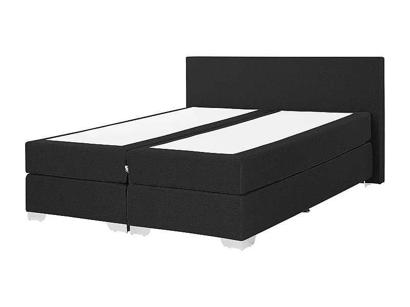 Lit Boxspring Tissu PRESIDENT 160 x 200 cm Noir