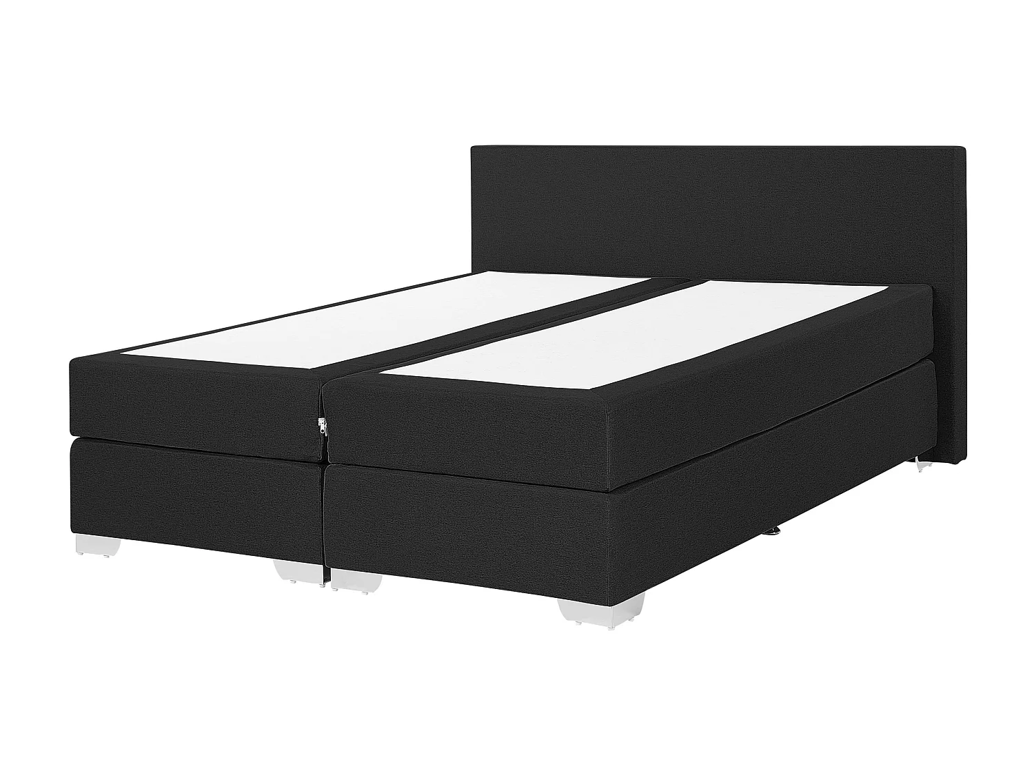 Lit Boxspring Tissu PRESIDENT 160 x 200 cm Noir