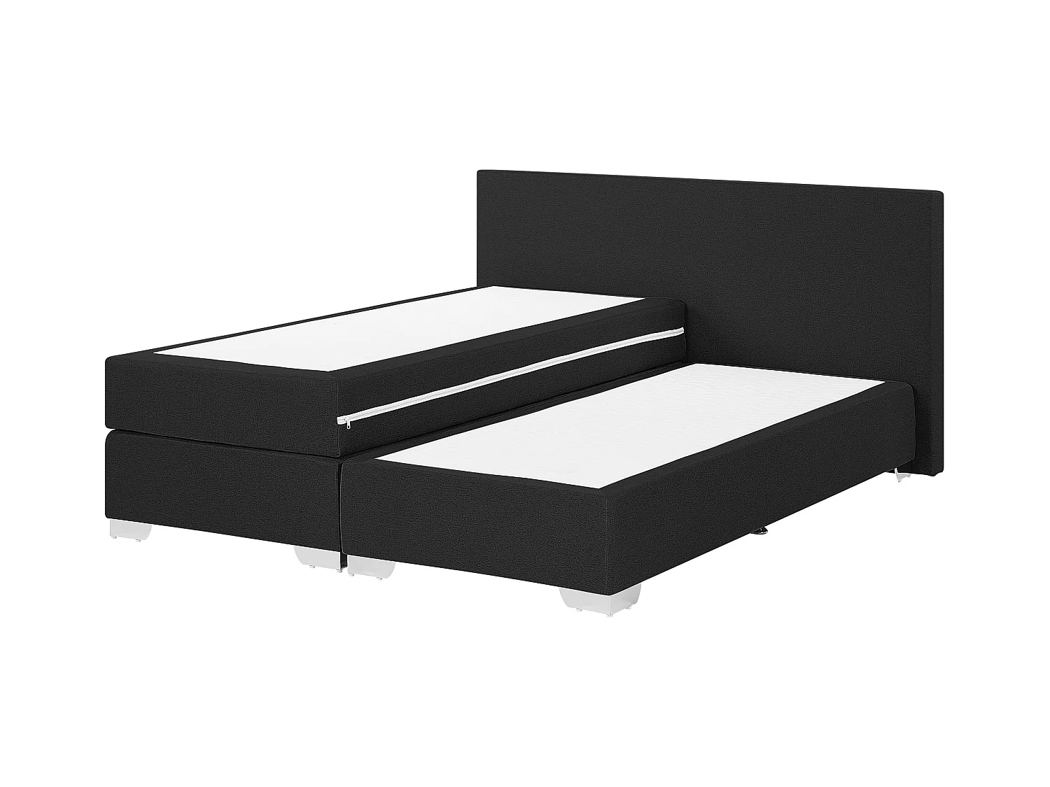 Letto Continentale Tessuto PRESIDENT 160 x 200 cm Nero