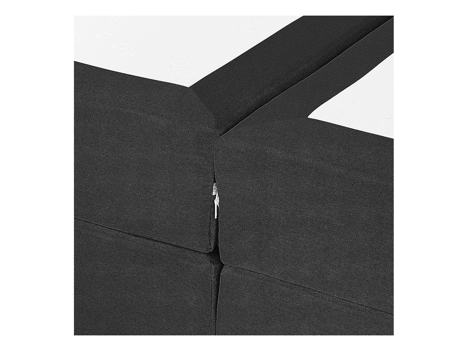 Letto Continentale Tessuto PRESIDENT 160 x 200 cm Nero