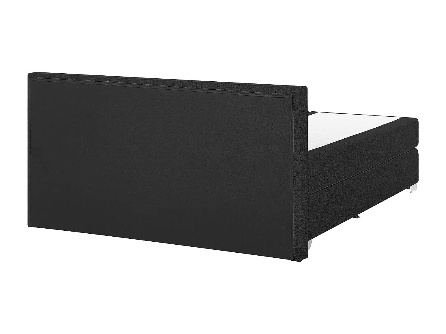 Lit Boxspring Tissu PRESIDENT 160 x 200 cm Noir